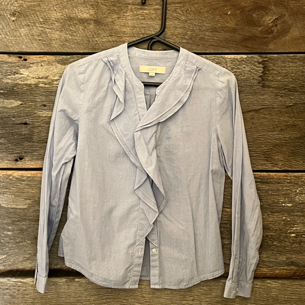 Loft Ruffle Button Up